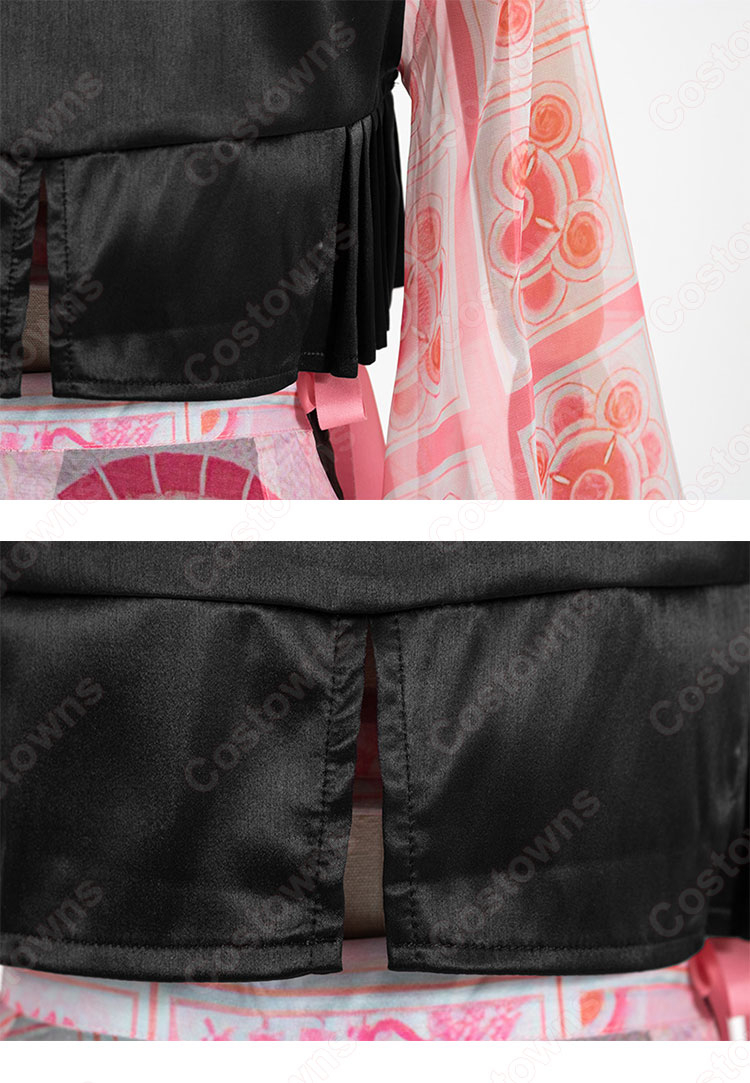BLACKPINK（ブラックピンク） ジェニー（ 제니 / JENNIE）風 衣装 ピンク 柄プリント 4点セット（ベスト / カーディガン / スカート / ショーツ）-15
