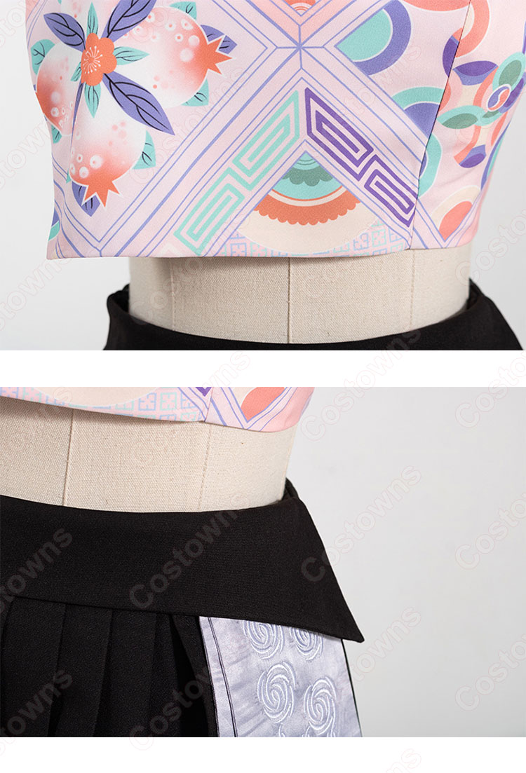 BLACKPINK（ブラックピンク） ロゼ（ROSÉ / パク・チェヨン）風 衣装 アイドル制服 黒 カーディガン ハイウエスト スカート-8