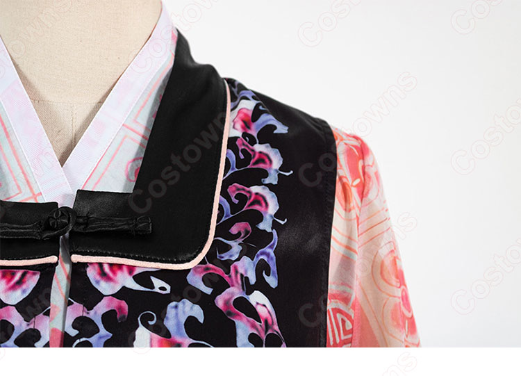 BLACKPINK（ブラックピンク） ジェニー（ 제니 / JENNIE）風 衣装 ピンク 柄プリント 4点セット（ベスト / カーディガン / スカート / ショーツ）-10