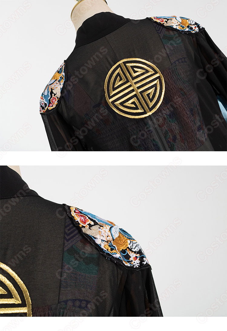 BLACKPINK（ブラックピンク） ロゼ（ROSÉ / パク・チェヨン）風 衣装 アイドル制服 黒 カーディガン ハイウエスト スカート-12