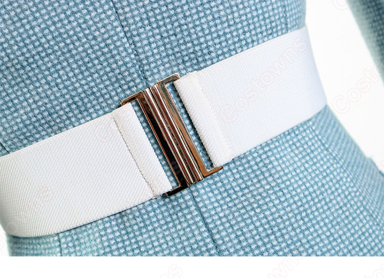 IU（アイユー）風 青スーツ コート スカート レースシャツ 『ホテルデルーナ(호텔 델루나、Hotel Del Luna)』 コスチューム 変装 コスプレ衣装-11