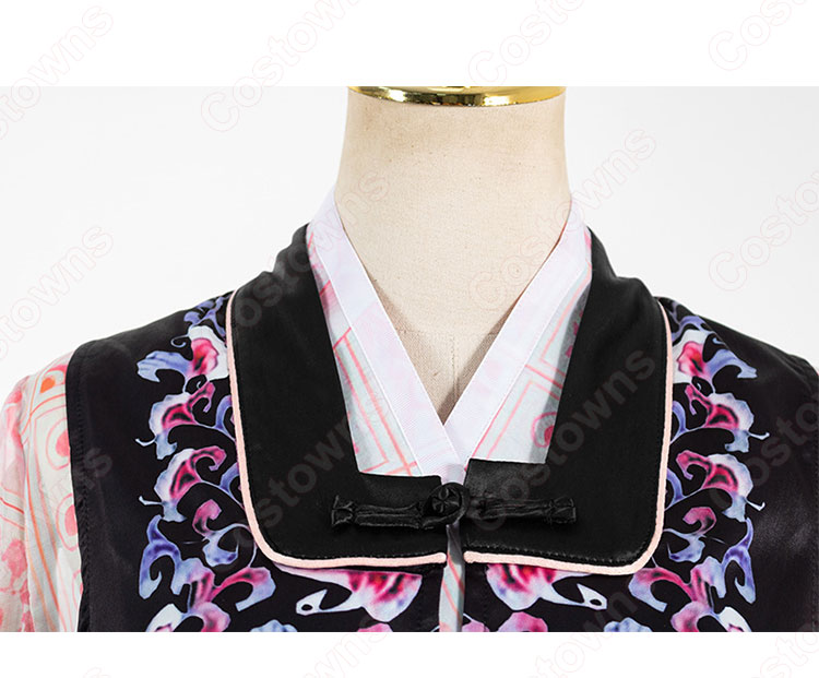 BLACKPINK（ブラックピンク） ジェニー（ 제니 / JENNIE）風 衣装 ピンク 柄プリント 4点セット（ベスト / カーディガン / スカート / ショーツ）-9