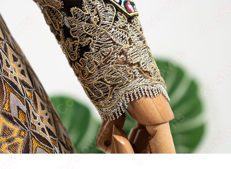 ブラックピンク（BLACKPINK） リサ（LISA）風 刺繍 ショート丈 トップス Aラインスカート レトロ韓服-13