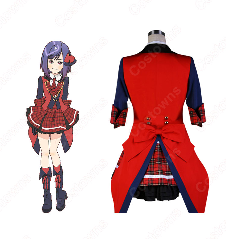 テレビアニメ「AKB0048」前田敦子（まえだ あつこ） / あっちゃんコスプレ衣装 13代目 仮装・変装衣装-3