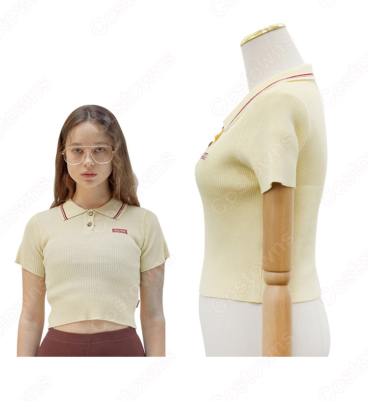 キム・ヒョナ（金泫雅、김현아、Kim Hyun Ah ）風 ニット クロップ・トップ イエロー/半袖 Wonder Girls（ワンダーガールズ） 衣装-4