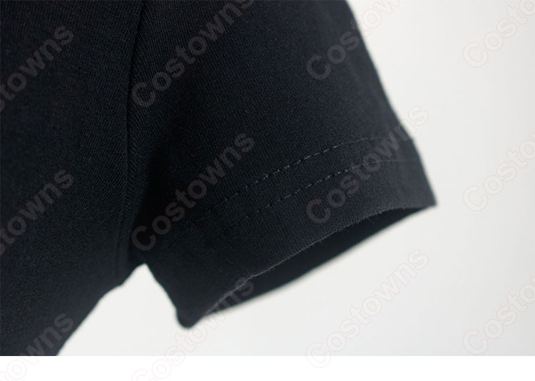 BLACKPINK(ブラックピンク) ジェニー(JENNIE)風 クロップ・トップ(半袖/黒)-9