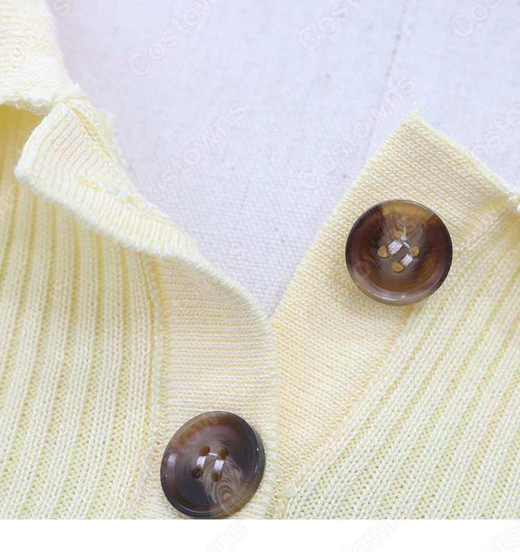 キム・ヒョナ（金泫雅、김현아、Kim Hyun Ah ）風 ニット クロップ・トップ イエロー/半袖 Wonder Girls（ワンダーガールズ） 衣装-8