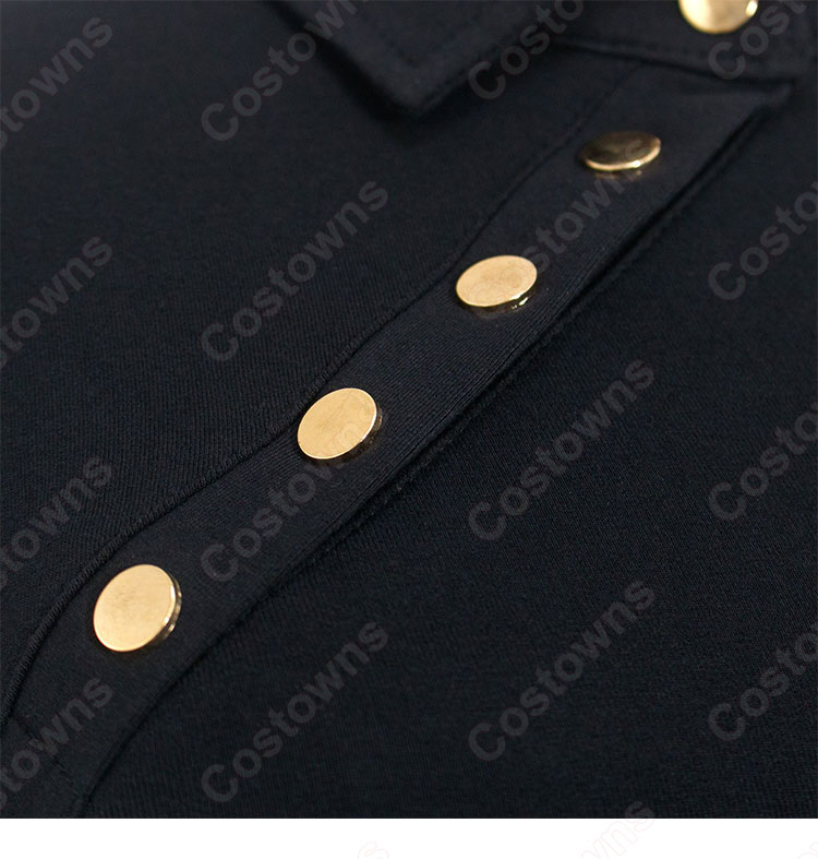 BLACKPINK(ブラックピンク) ジェニー(JENNIE)風 クロップ・トップ(半袖/黒)-8