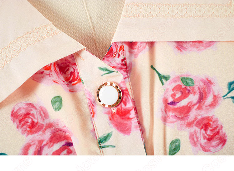 ジョイ (Red Velvet)風 フローラルプリントワンピース（長袖） Joy アイドル 衣装-6