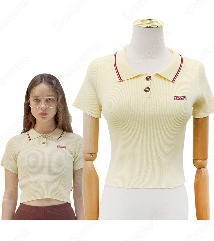 キム・ヒョナ（金泫雅、김현아、Kim Hyun Ah ）風 ニット クロップ・トップ イエロー/半袖 Wonder Girls（ワンダーガールズ） 衣装-3