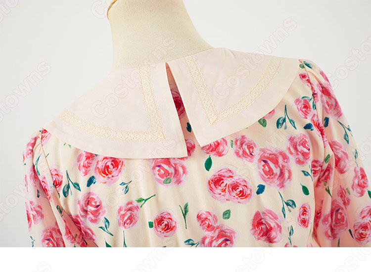 ジョイ (Red Velvet)風 フローラルプリントワンピース（長袖） Joy アイドル 衣装-10