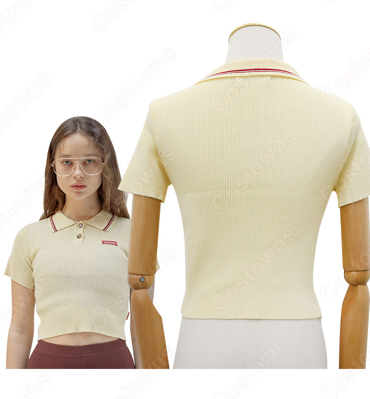 キム・ヒョナ（金泫雅、김현아、Kim Hyun Ah ）風 ニット クロップ・トップ イエロー/半袖 Wonder Girls（ワンダーガールズ） 衣装-5