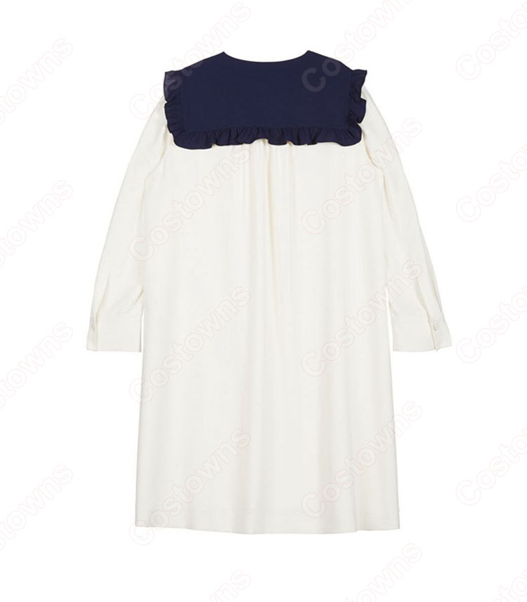 IU(アイユー)風 ルーズワンピース 長袖 可愛い蝶リボン アイドル 衣装-4