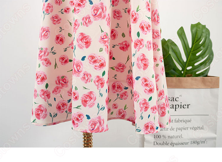 ジョイ (Red Velvet)風 フローラルプリントワンピース（長袖） Joy アイドル 衣装-8