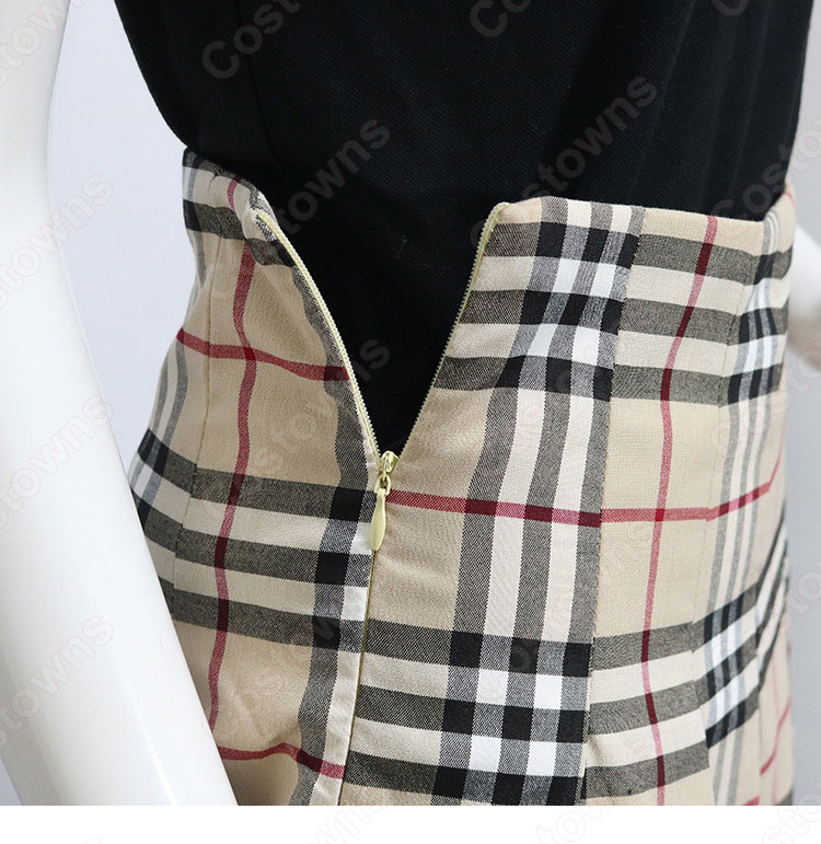 キム・ヒョナ(金泫雅、김현아、Kim Hyun Ah )風 半袖Tシャツ(黒) プリーツ スカート チェック(イエロー) Wonder Girls(ワンダーガールズ) 衣装-7