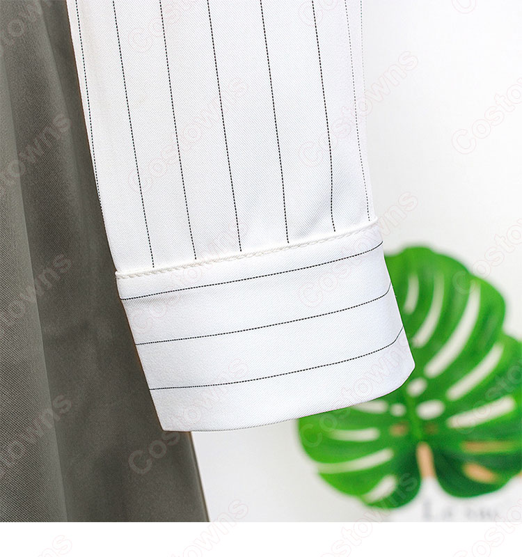 IU(アイユー)風 ストライプシャツ(7分袖) ミディスカート セットアップ 『ホテルデルーナ(호텔 델루나、Hotel Del Luna)』第15話 チャン・マンウォル コスチューム 変装・仮装・コスプレ衣装-10