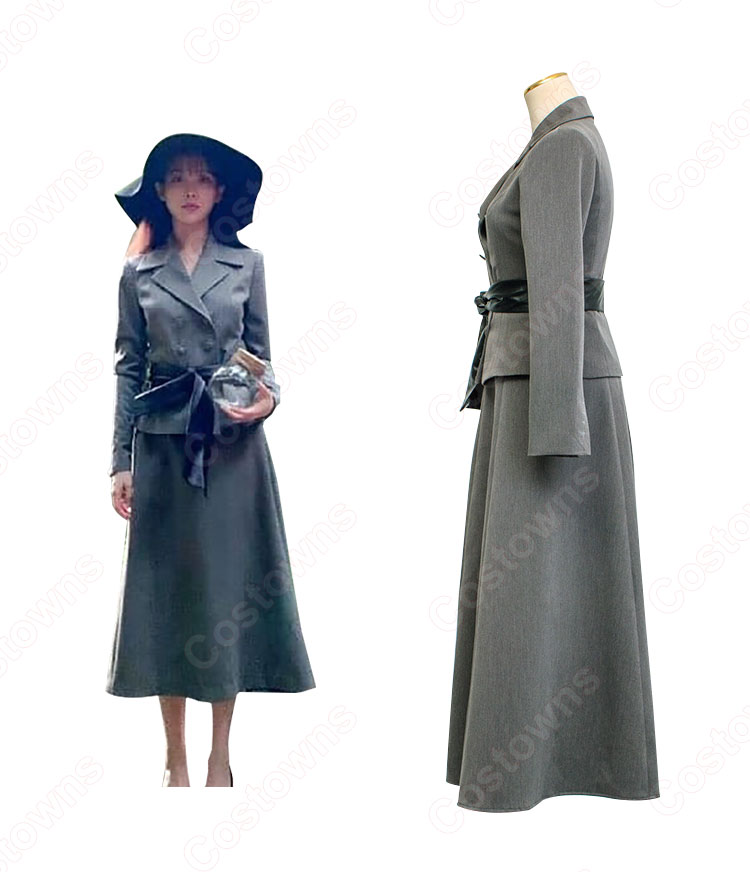 IU(アイユー)風 衣装 ホテルデルーナ(호텔 델루나、Hotel Del Luna)』 チャン・マンウォル コスプレ衣装 上下セット トップス(長袖) ミディスカート-3