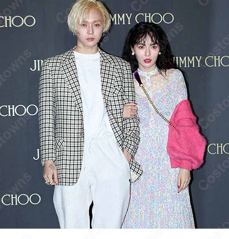 キム・ヒョナ(金泫雅、김현아、Kim Hyun Ah )風 ショートカーディガン(長袖) 花柄ワンピース(ミディ丈 / 半袖) Wonder Girls(ワンダーガールズ) 衣装-1