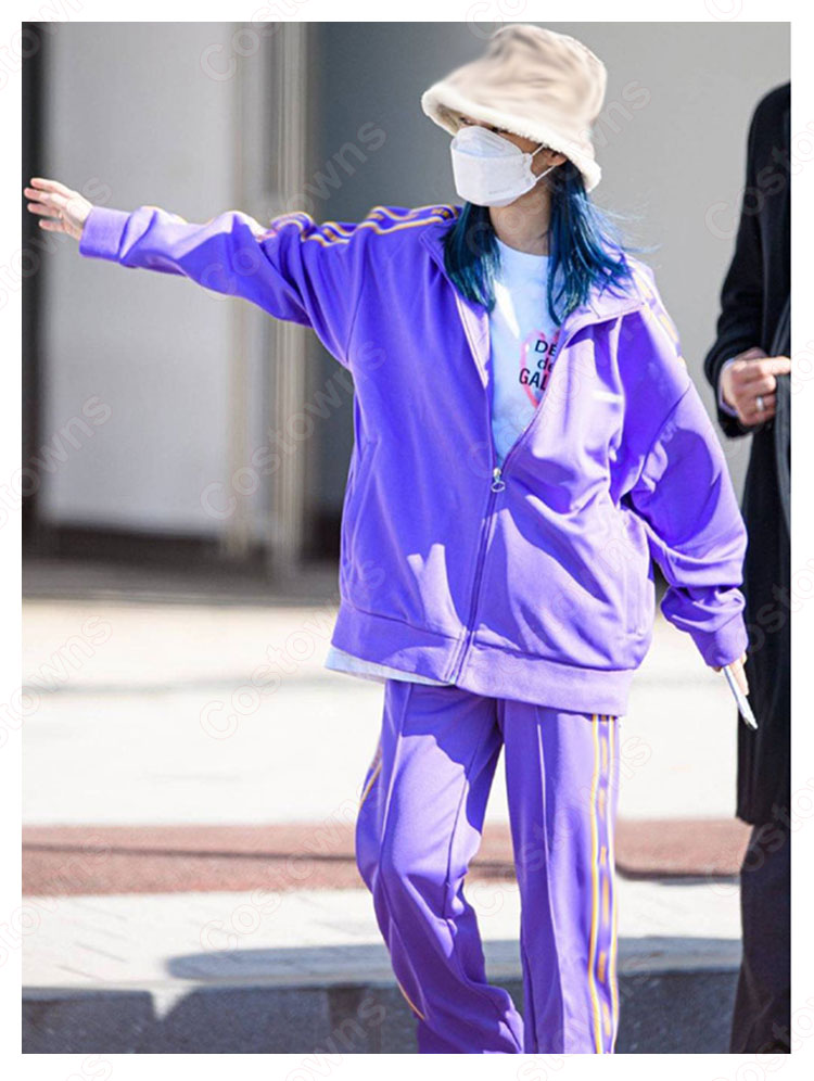 IU（アイユー）風 トラックスーツ上下セット カジュアルパンツ ジャケット（長袖）-1