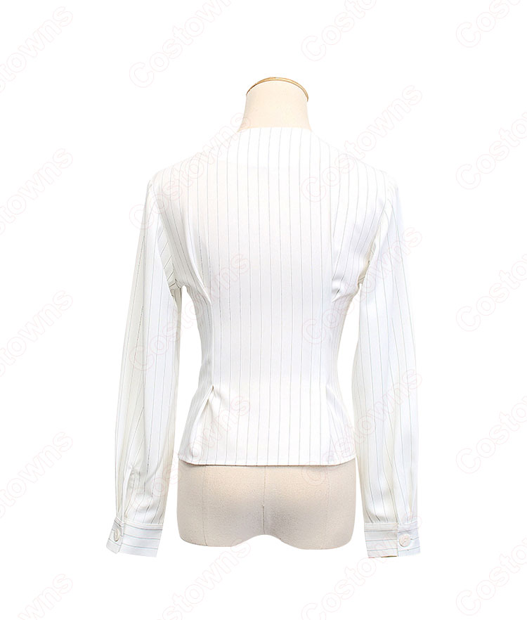 IU(アイユー)風 ストライプシャツ(7分袖) ミディスカート セットアップ 『ホテルデルーナ(호텔 델루나、Hotel Del Luna)』第15話 チャン・マンウォル コスチューム 変装・仮装・コスプレ衣装-7