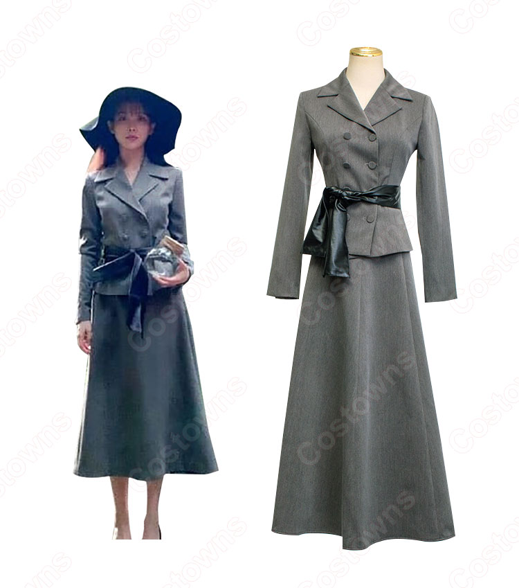 IU(アイユー)風 衣装 ホテルデルーナ(호텔 델루나、Hotel Del Luna)』 チャン・マンウォル コスプレ衣装 上下セット トップス(長袖) ミディスカート-2