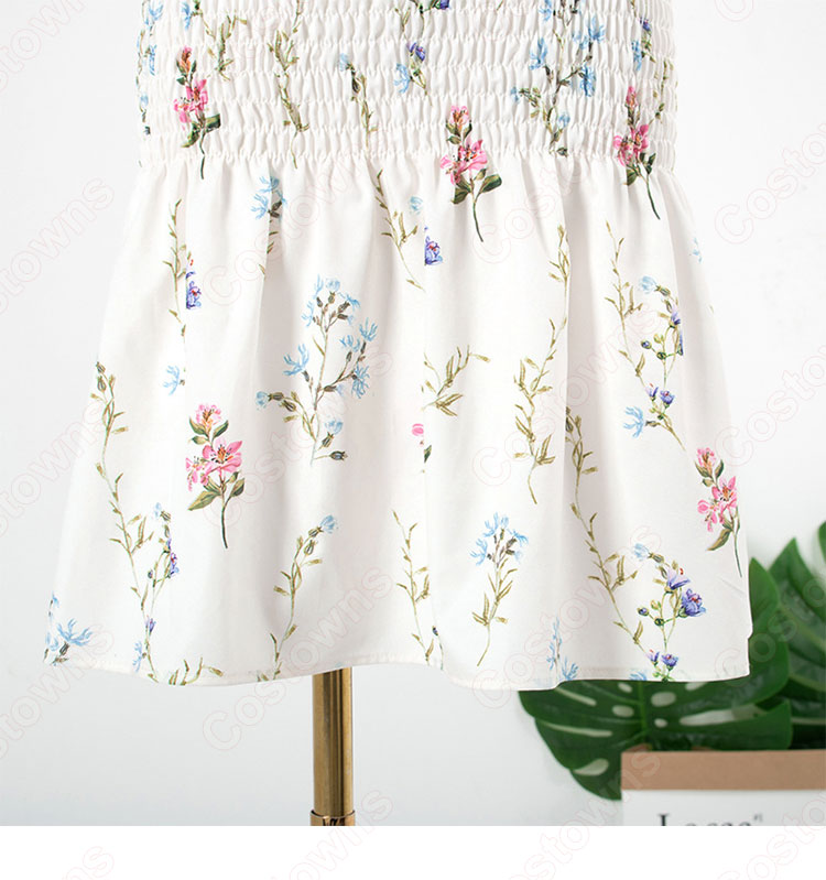 BLACKPINK（ブラック・ピンク） ロゼ（로제、 ROSÉ、Rose）風 衣装 花柄 ブラウス（ 半袖） スカート 上下 セット-10