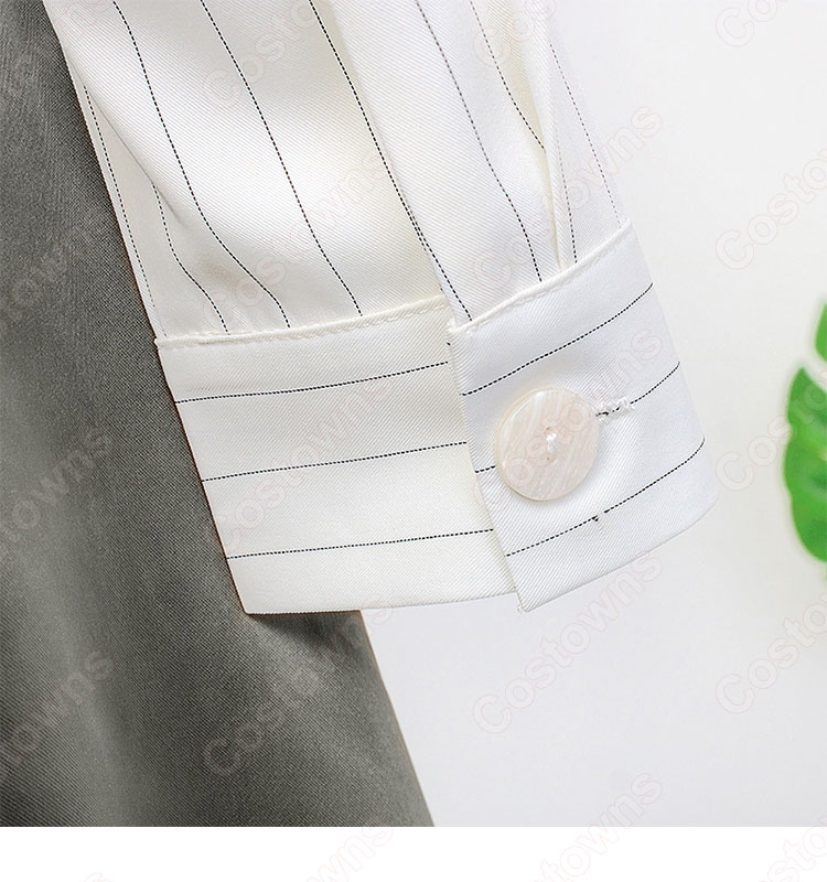 IU(アイユー)風 ストライプシャツ(7分袖) ミディスカート セットアップ 『ホテルデルーナ(호텔 델루나、Hotel Del Luna)』第15話 チャン・マンウォル コスチューム 変装・仮装・コスプレ衣装-13