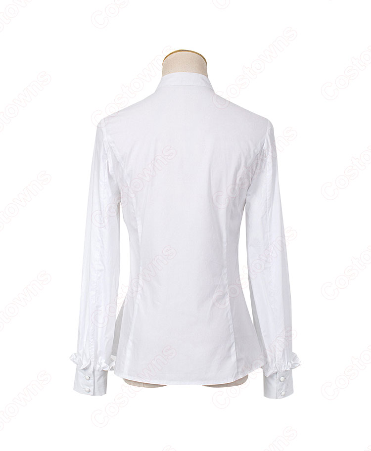 チャン・マンウォル(IU / アイユー)風 シャツ (ホワイト / 長袖)ハーフスカート 『ホテルデルーナ(호텔 델루나、Hotel Del Luna)』第12話 コスチューム 変装・仮装・コスプレ衣装-7