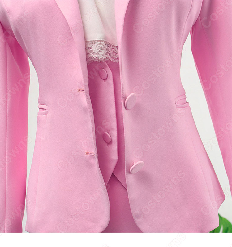 チャン・マンウォル(IU/アイユー)風 スーツ(いピンク / 長袖)ミディスカート 『ホテルデルーナ(호텔 델루나、Hotel Del Luna)』第5話 コスチューム 変装・仮装・コスプレ衣装-16