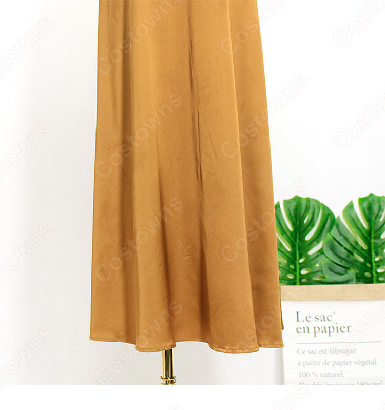 IU（アイユー）風 ワンピース Aラインスカート 半袖/Vネック/ハイウエスト/フリル 袖 『ホテルデルーナ(호텔 델루나、Hotel Del Luna)』第3話 チャン・マンウォル コスチューム 変装・仮装・コスプレ衣装-9