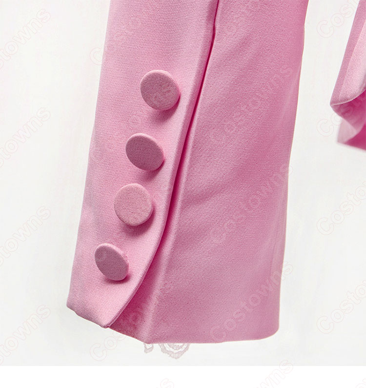 チャン・マンウォル(IU/アイユー)風 スーツ(いピンク / 長袖)ミディスカート 『ホテルデルーナ(호텔 델루나、Hotel Del Luna)』第5話 コスチューム 変装・仮装・コスプレ衣装-15