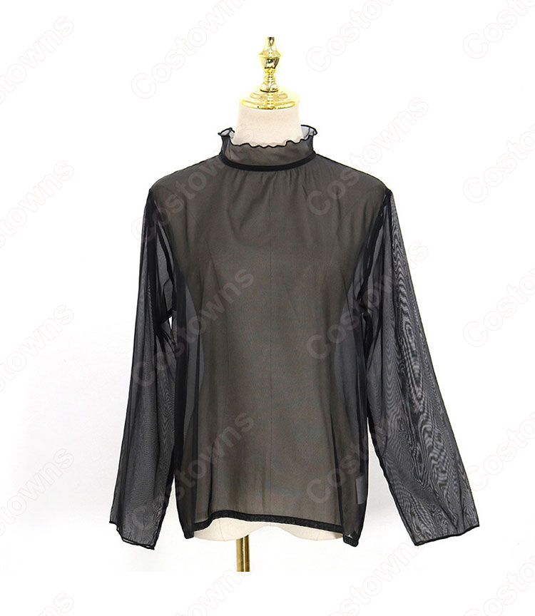 IU（アイユー）風 シースルー ブラウス（長袖/黑 ） 『ホテルデルーナ(호텔 델루나、Hotel Del Luna)』第4話 チャン・マンウォル コスチューム 変装・仮装・コスプレ衣装-6