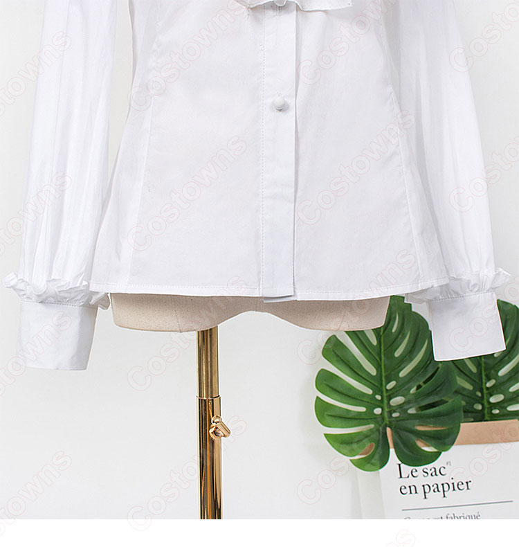 チャン・マンウォル(IU / アイユー)風 シャツ (ホワイト / 長袖)ハーフスカート 『ホテルデルーナ(호텔 델루나、Hotel Del Luna)』第12話 コスチューム 変装・仮装・コスプレ衣装-15