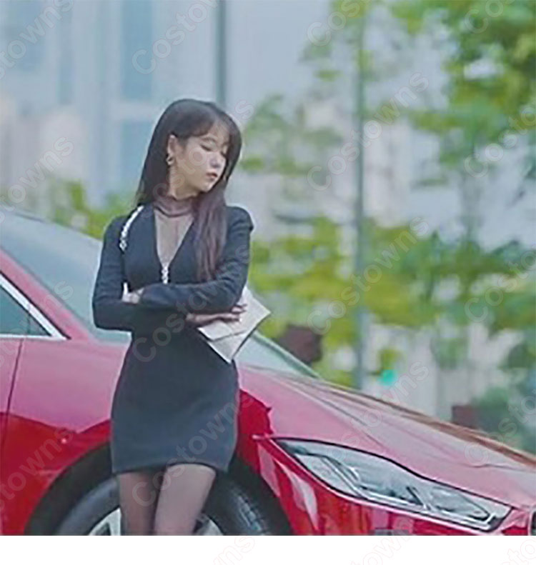 IU（アイユー）風 シースルー ブラウス（長袖/黑 ） 『ホテルデルーナ(호텔 델루나、Hotel Del Luna)』第4話 チャン・マンウォル コスチューム 変装・仮装・コスプレ衣装-2