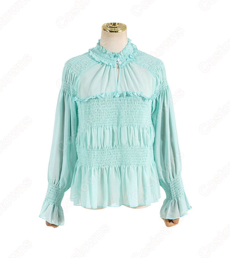 キム・ミソ（パク・ミニョン）風 シフォン シャツ（青/長袖） 「キム秘書はいったい、なぜ?」衣装-3