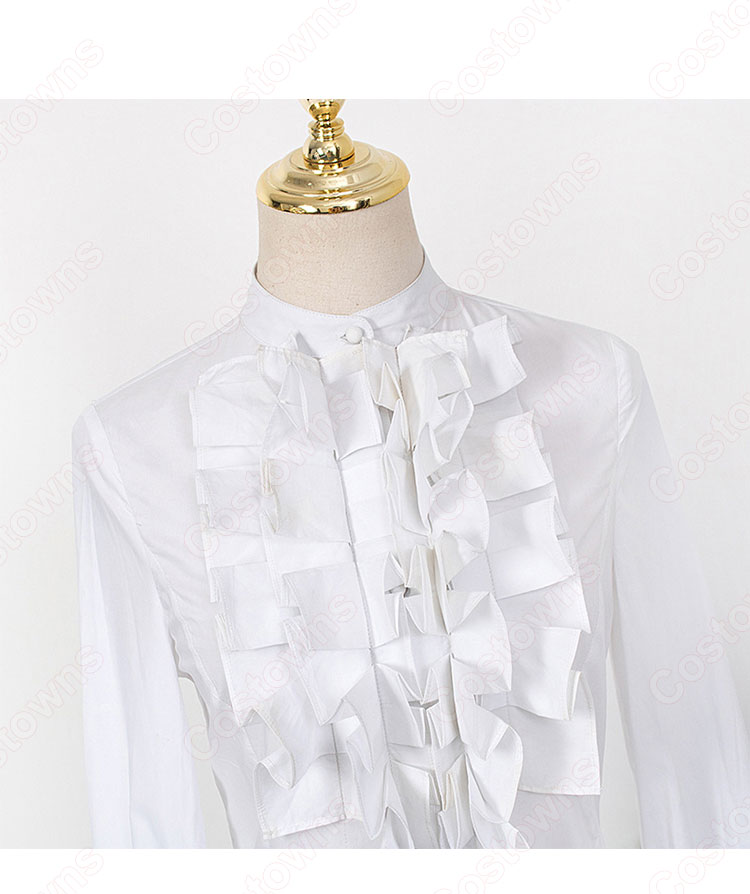 チャン・マンウォル(IU / アイユー)風 シャツ (ホワイト / 長袖)ハーフスカート 『ホテルデルーナ(호텔 델루나、Hotel Del Luna)』第12話 コスチューム 変装・仮装・コスプレ衣装-8