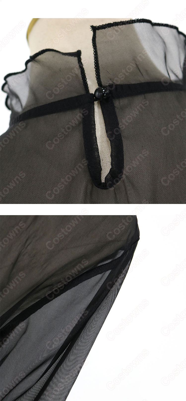 IU（アイユー）風 シースルー ブラウス（長袖/黑 ） 『ホテルデルーナ(호텔 델루나、Hotel Del Luna)』第4話 チャン・マンウォル コスチューム 変装・仮装・コスプレ衣装-8