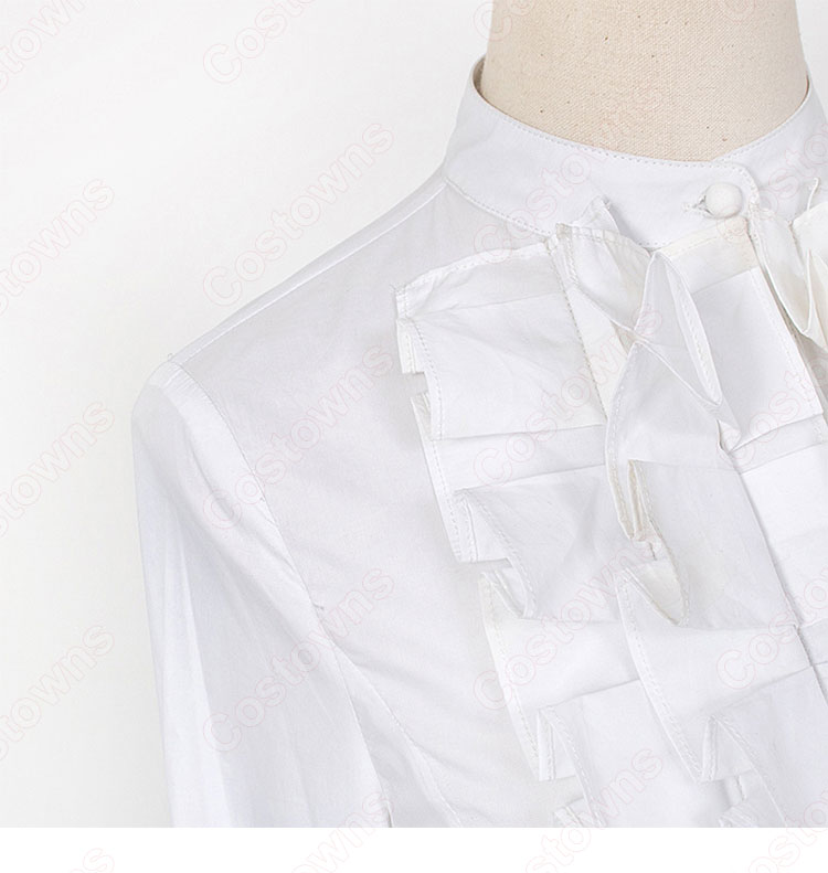 チャン・マンウォル(IU / アイユー)風 シャツ (ホワイト / 長袖)ハーフスカート 『ホテルデルーナ(호텔 델루나、Hotel Del Luna)』第12話 コスチューム 変装・仮装・コスプレ衣装-10