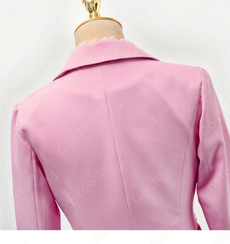 チャン・マンウォル(IU/アイユー)風 スーツ(いピンク / 長袖)ミディスカート 『ホテルデルーナ(호텔 델루나、Hotel Del Luna)』第5話 コスチューム 変装・仮装・コスプレ衣装-12