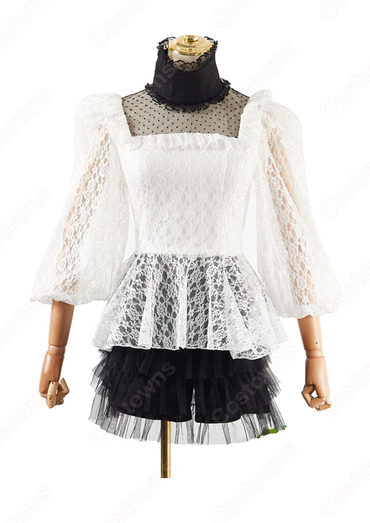 キム・ヒョナ(金泫雅、김현아、Kim Hyun Ah )風 レース ブラウス(7分袖) ハーフスカート(フリル) 2点セット Wonder Girls(ワンダーガールズ) 衣装-4