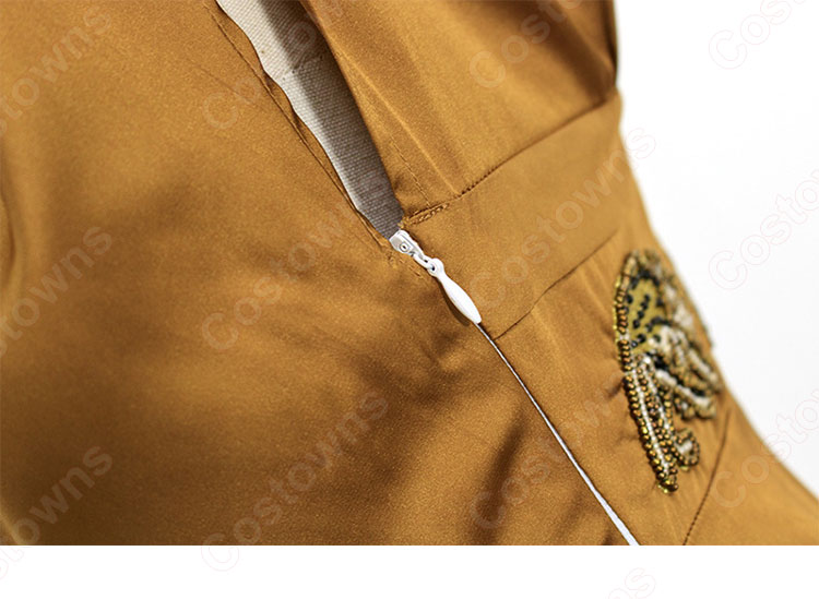 IU（アイユー）風 ワンピース Aラインスカート 半袖/Vネック/ハイウエスト/フリル 袖 『ホテルデルーナ(호텔 델루나、Hotel Del Luna)』第3話 チャン・マンウォル コスチューム 変装・仮装・コスプレ衣装-13