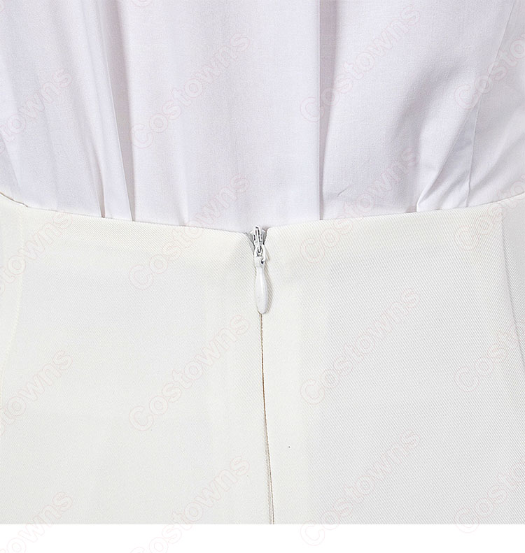 チャン・マンウォル(IU / アイユー)風 シャツ (ホワイト / 長袖)ハーフスカート 『ホテルデルーナ(호텔 델루나、Hotel Del Luna)』第12話 コスチューム 変装・仮装・コスプレ衣装-18