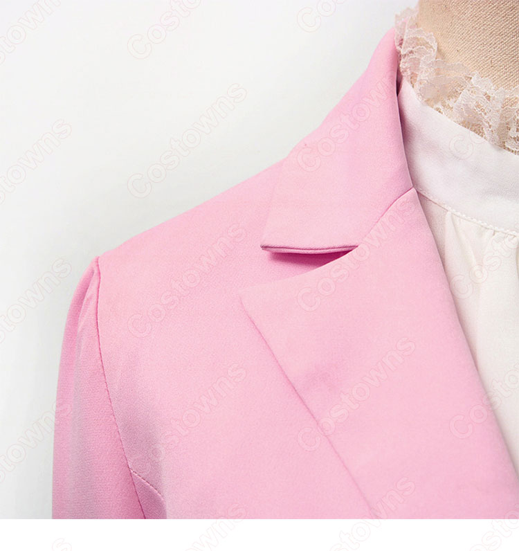 チャン・マンウォル(IU/アイユー)風 スーツ(いピンク / 長袖)ミディスカート 『ホテルデルーナ(호텔 델루나、Hotel Del Luna)』第5話 コスチューム 変装・仮装・コスプレ衣装-11