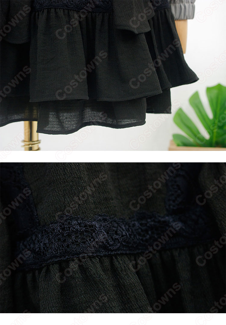 キム・ヒョナ（金泫雅、김현아、Kim Hyun Ah ）風 衣装 シャツ（グレー / シングルブレスト / 長袖 ） ケーキ スカート（ハイウエスト / 黑）-10