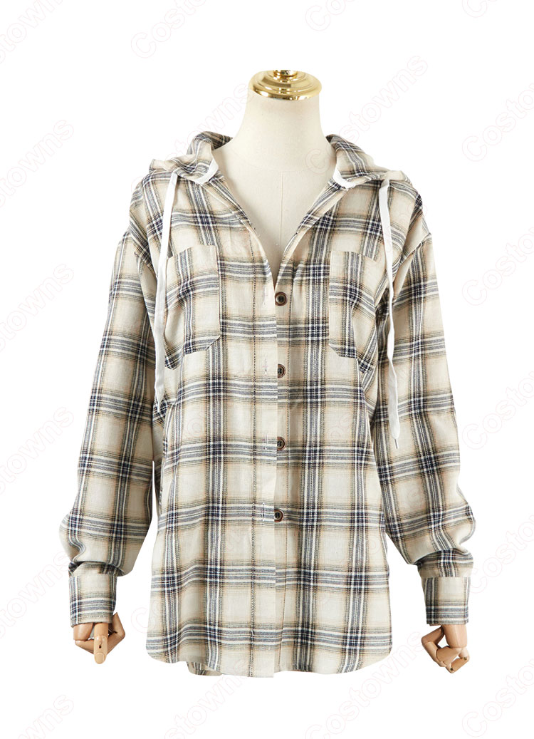 IU(アイユー)風 衣装 ギンガムチェック シャツ(長袖) ジャケット(長袖)-6