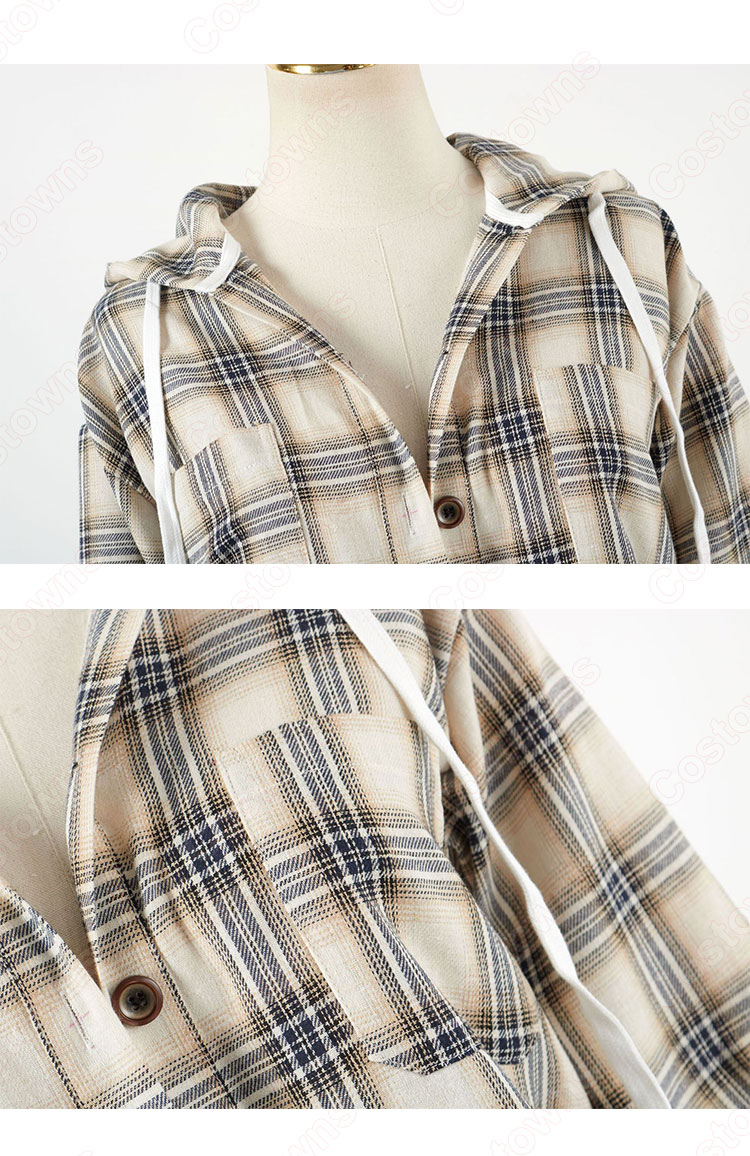 IU(アイユー)風 衣装 ギンガムチェック シャツ(長袖) ジャケット(長袖)-7