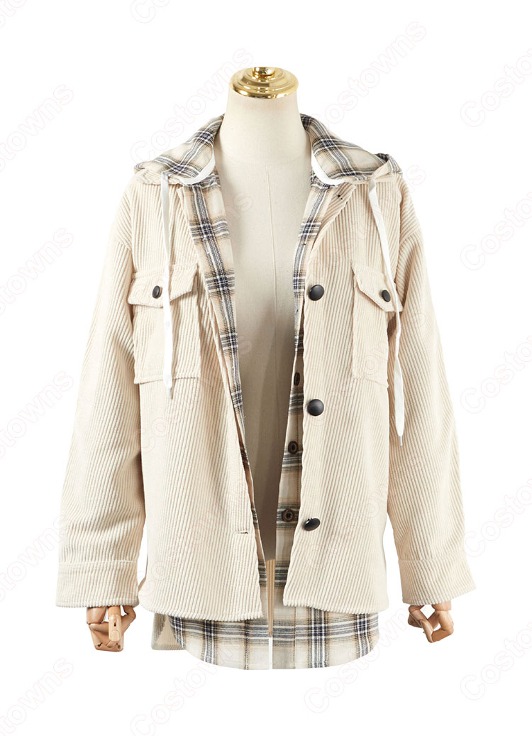 IU(アイユー)風 衣装 ギンガムチェック シャツ(長袖) ジャケット(長袖)-3