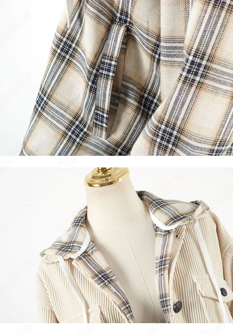 IU(アイユー)風 衣装 ギンガムチェック シャツ(長袖) ジャケット(長袖)-10