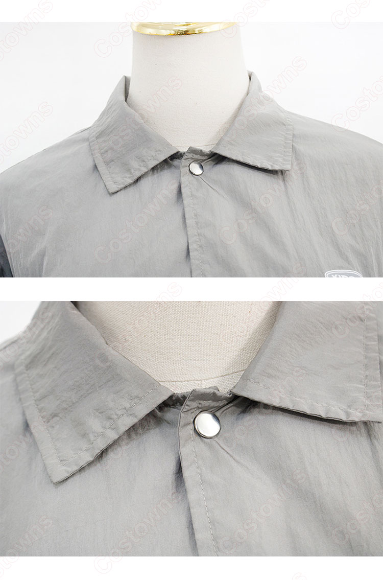 キム・ヒョナ（金泫雅、김현아、Kim Hyun Ah ）風 衣装 シャツ（グレー / シングルブレスト / 長袖 ） ケーキ スカート（ハイウエスト / 黑）-6