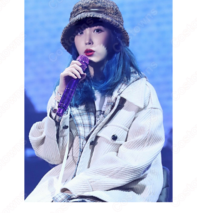 IU(アイユー)風 衣装 ギンガムチェック シャツ(長袖) ジャケット(長袖)-2